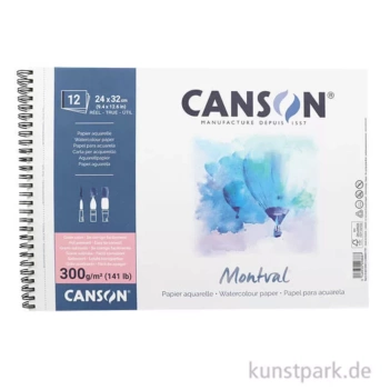 Montval spiraal aquarelblok Canson 24x32cm
