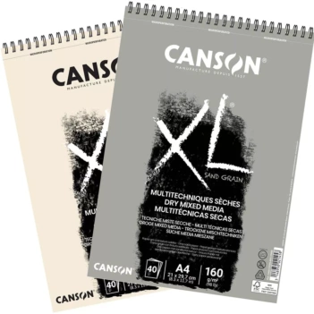 XL tekenblok met textuur zandnerf spiraal Canson 160 g/m²