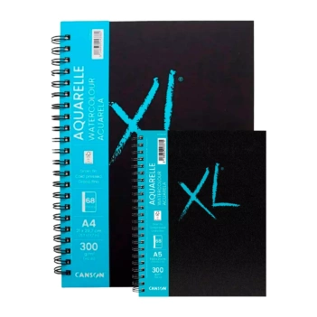 XL aquarel spiraalvormig notitieboek harde kaft fijne korrel Canson 300 g/m²
