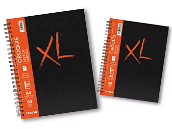 XL spiraalschetsnotitieboekje met harde kaft, fijne korrel Canson 90 g/m²