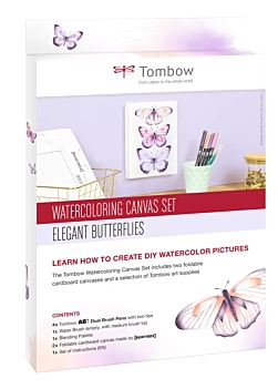 Tombow Aquarell-Leinwand-Kit - Elegant Butterflies