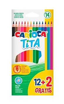 Carioca Set 12+2 Tita colored pencils