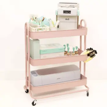 REACONDICIONADO **20%**Carrito con 3 bandejas Rosa Craftelier 60cm