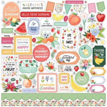 Papel ust Peachy Fruit Stand Carta Bella 30x30cm