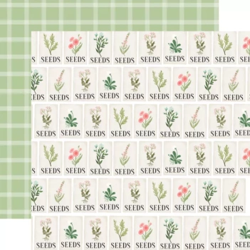 Papel Seeds Floral Flower Garden Carta Bella 30x30cm