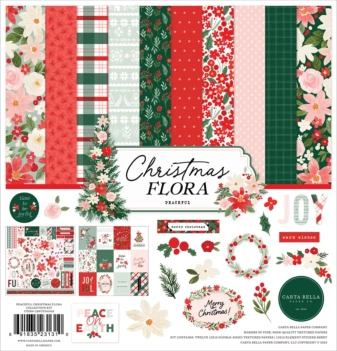 Kit per scrapbooking Flora Carta Bella di Natale pacifico 30x30 cm