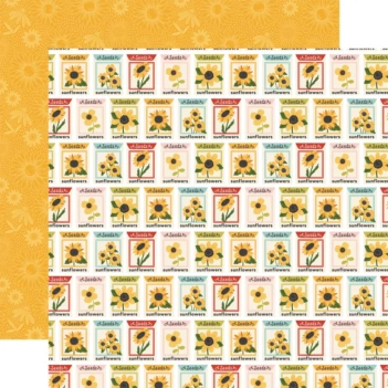 Papel Flower Baskets Sunflower Summer Carta Bella 30x30cm
