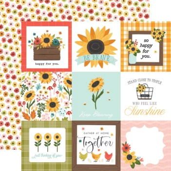 Papel Sunflower Seed Packets Sunflower Summer Carta Bella 30x30cm