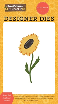 Stencil Always Shine Flowers Sunflower Summer Carta Bella