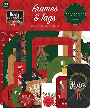 Die-Cuts Frames & Tags Happy Christmas Carta Bella