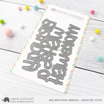 Big Birthday Wishes Mama Elephant Die Cutter