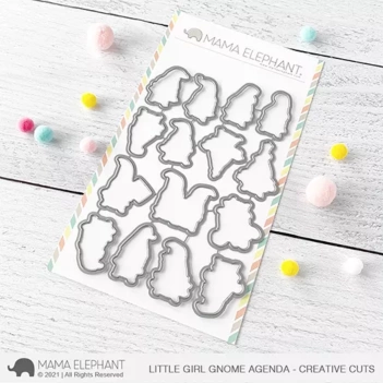Troquel Little Girl Gnome Agenda Mama Elephant