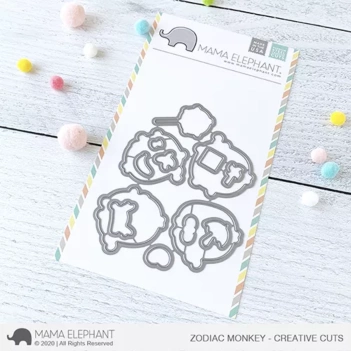 Troquel Zodiac Monkey Mama Elephant