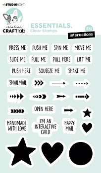 Set de Sellos Transparentes Text Interactions Essentials Creative Craflab Studio Light