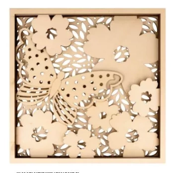 Artemio Butterfly Drewniana ramka z reliefem