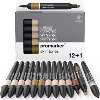 Zestaw 12+1 odcieni skóry Promarker Markery Winsor i Newton