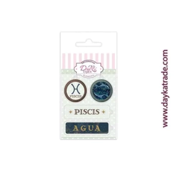 Charms de metacrilato Piscis Escrito en las Estrellas Dayka