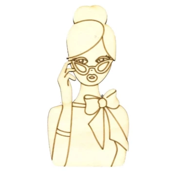 Silueta Chica Gafas