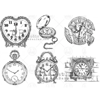 Set de Die-Cuts Chipboard Clocks #01 AB Studio