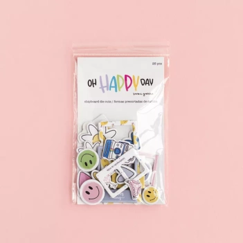 Elementy Die-cuts Chipboard Oh Happy Day Sami Garra