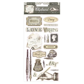 Stamperia Chipboard Stickers Calligraphy 