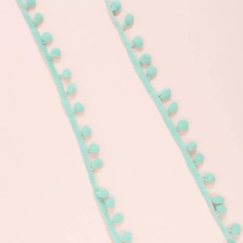 Craftelier Pompom Ribbon Turquoise 12mm