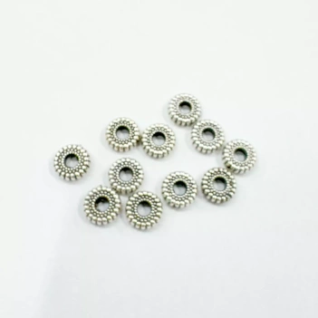 Set de 11 cuentas cilindro plata