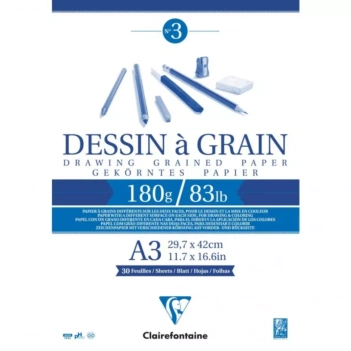 Bloc dibujo Dessin à Grain Clairefontaine A3 180g/m²