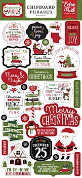 Gestanste chipboard-teksten ‘Christmas Magic’ van Echo Park
