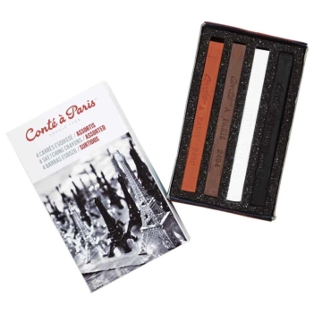 Scatola di 4 barre di contorno assortite Conté