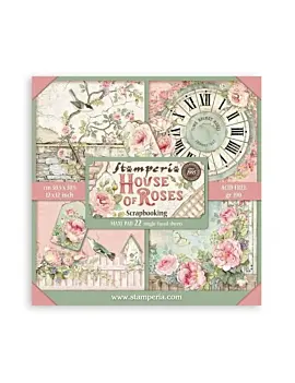 Maxi Set de scrapbooking House of Roses Stamperia 30x30cm