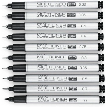 Marcador calibrado Preto Copic Multiliner SP