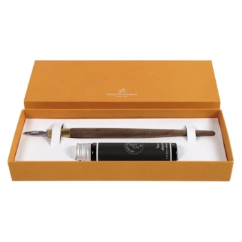 Set de escritura pluma de madera y tinta J.Herbin