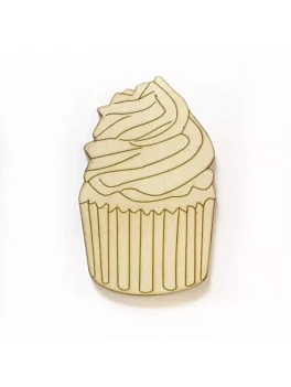 Silueta Madera Cupcake Sweet Bakery Fridita