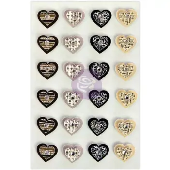 Corazones Vintage Heart Traveler's Journal de papel Prima