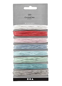 Gewachste Baumwollkordel Verschiedene Farben Creativ Company 1mm
