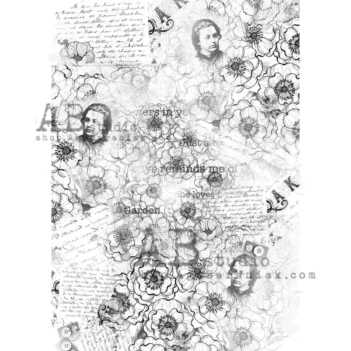 Creative Foil Transparente Flores Vintage AB Studio A4