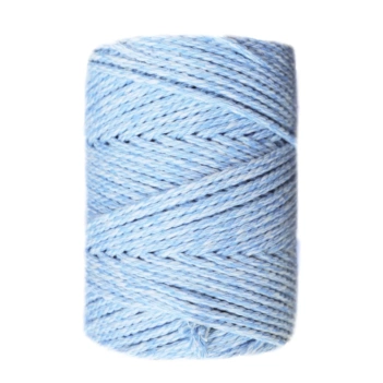 Cuerda de Macramé 3 Cabos SPRAY Crudo-Azul Día CasaSol 3mm