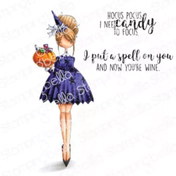 Stamping Bella Gummistempel - Curvy Girl Loves Halloween

