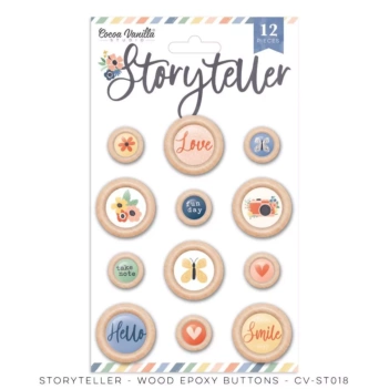 Kakaowe waniliowe odznaki epoksydowe Storyteller