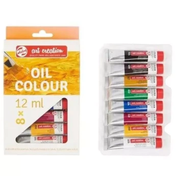 Set van 8 olieverfschilderijen Art Creation Talens 12ml