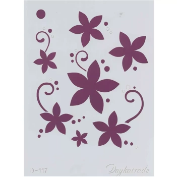 Estêncil de Flores (15x21cm) D-117