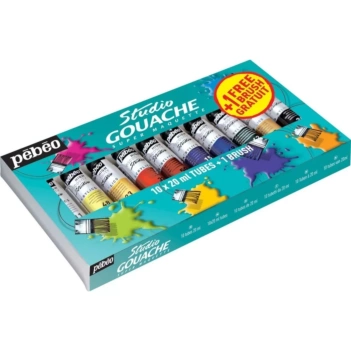 Set 10 Tubos Gouache Pebeo 20ml