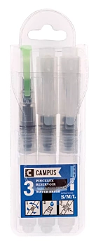 Campus Raphaël 3er-Set Mini-Pinsel mit Tank und runder Spitze