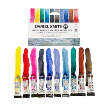 Conjunto de 10 Aquarelas Extrafinas Tubo Daniel Smith de Pablo Ruben 5ml