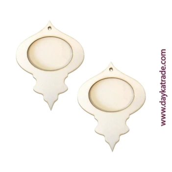 Conjunto de 2 bolas de madeira turcas com círculo para fotos Dayka 15cm