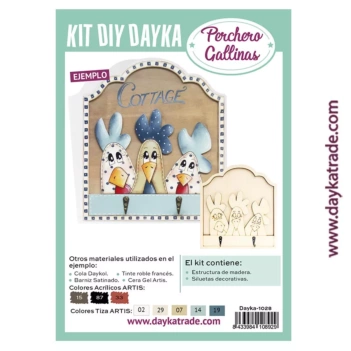 Dayka Kit DIY Three Roosters Coat Rack