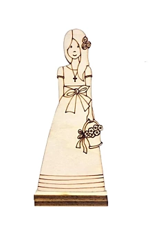Cesta Média de Comunhão de Menina Silhueta