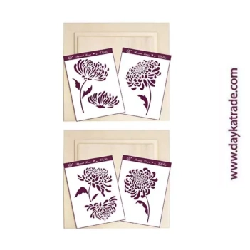 Set 2 Cuadros con Stencil Hortensias Dayka