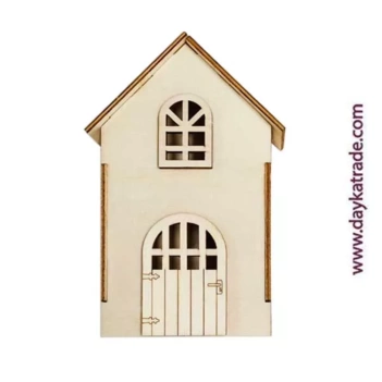 Dayka Houten Figuur Huis 8,5x15cm